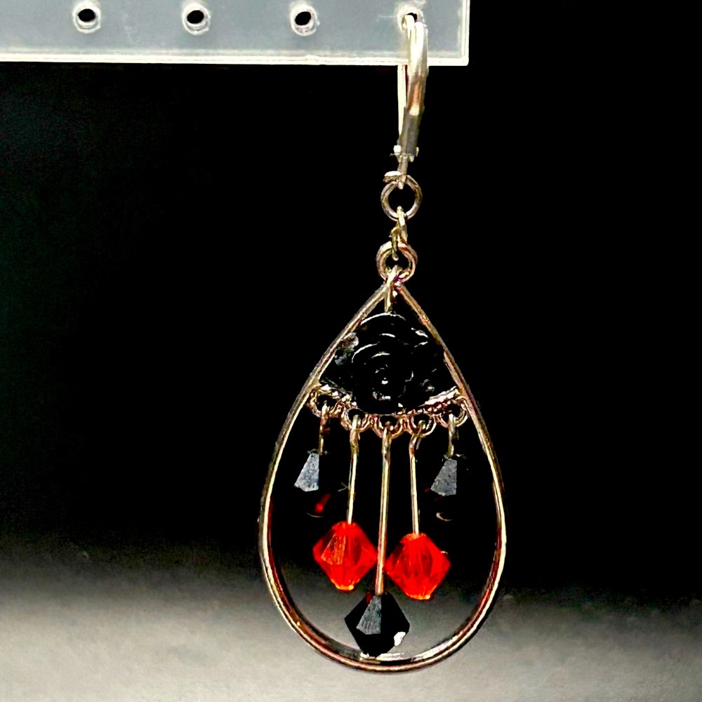 Halloween Inspired Swarovski Crystal Artisan Created Earrings